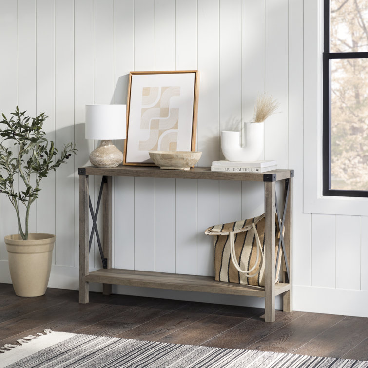 Farmhouse industrial deals console table